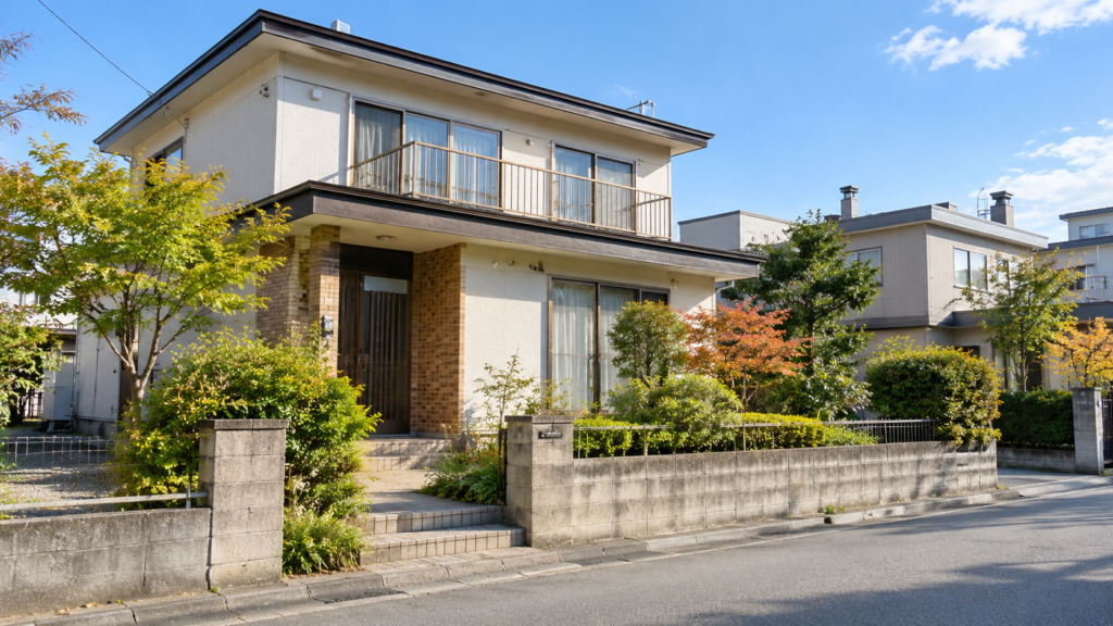 札幌で相続した空き家をイメージした初秋の戸建住宅